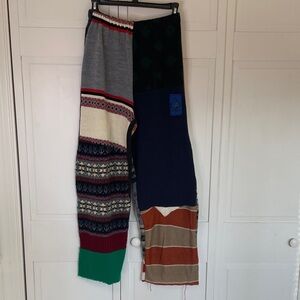 Colorful Upcycled Sweater Patchwork Pants SzS